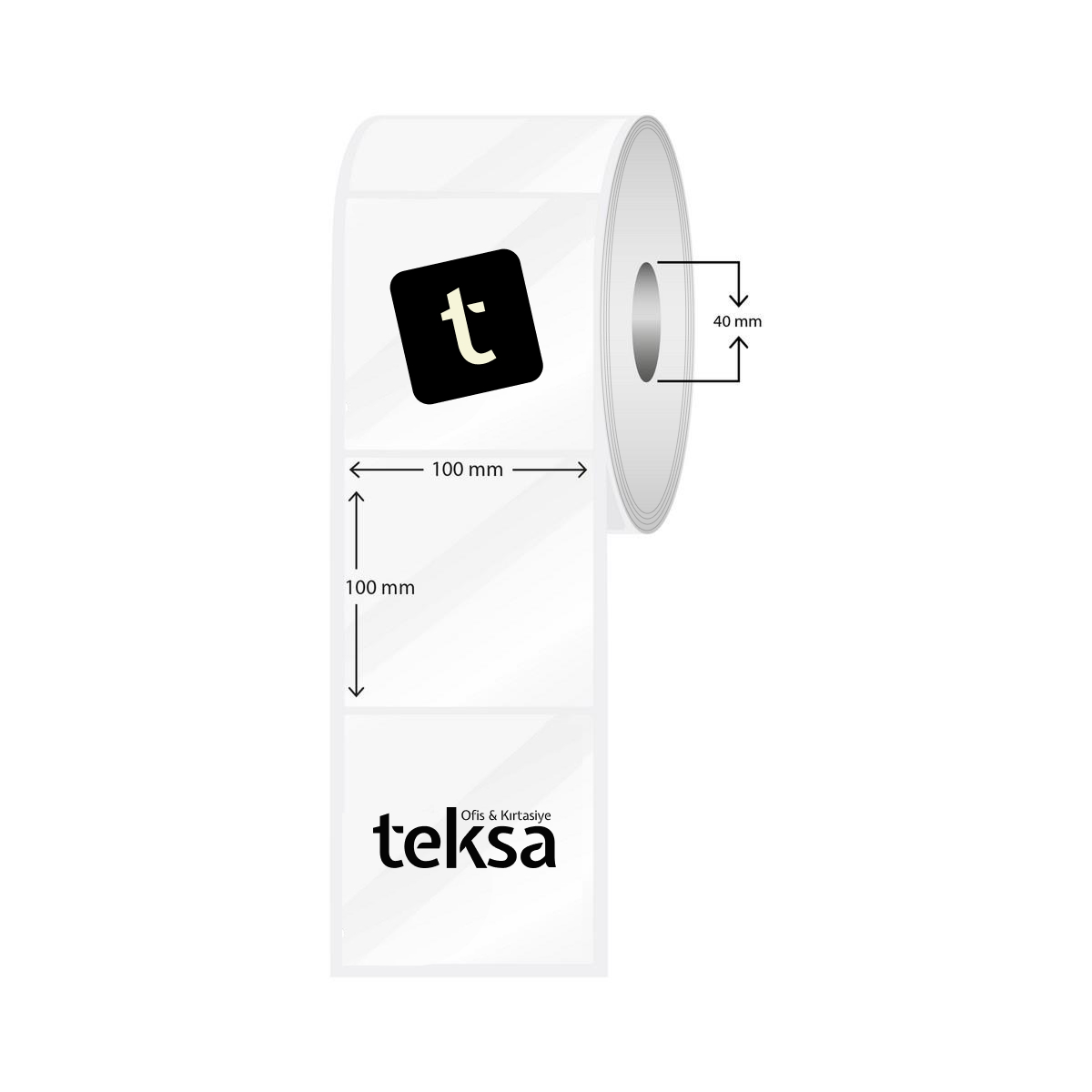 100X100 PVC Şeffaf Etiket ( 250 li )