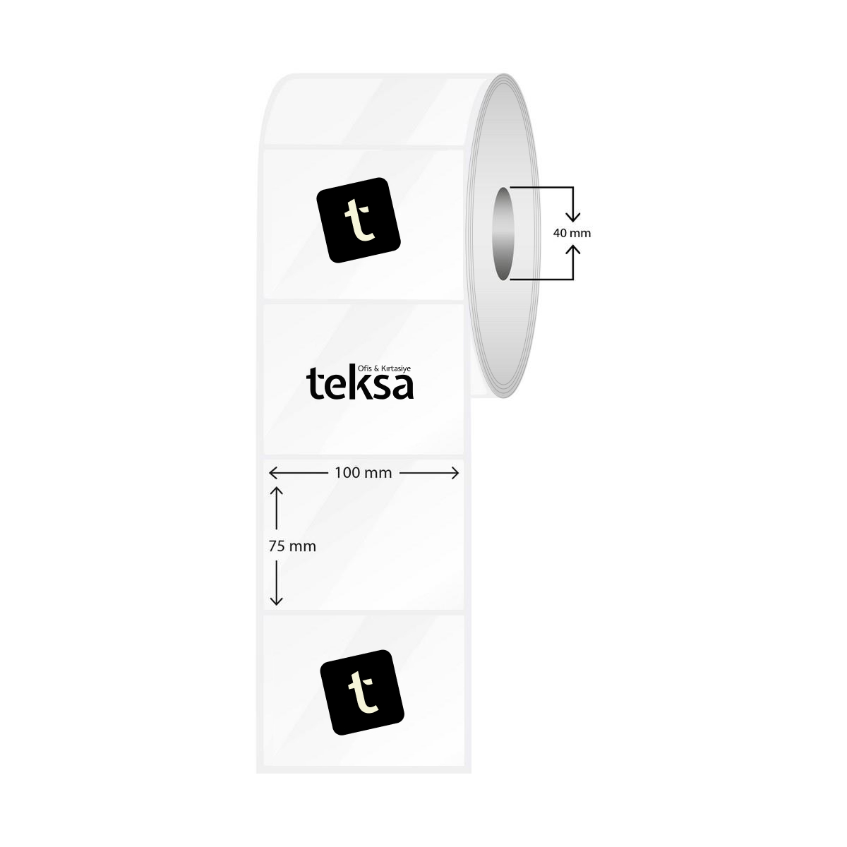 100X75 PVC Şeffaf Etiket ( 500 lü )