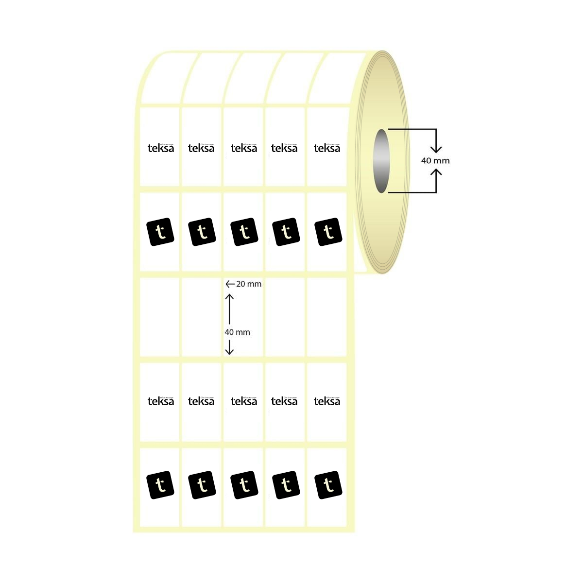 20X40 Termal Etiket 5'li ( 5000 li )