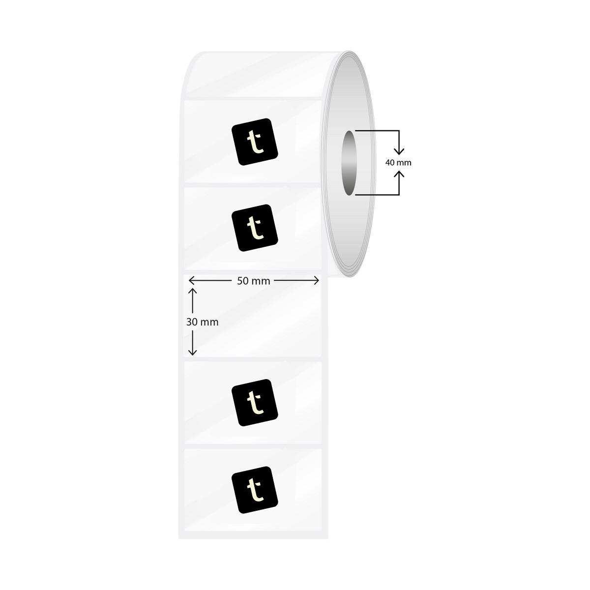 50X30 PVC Şeffaf Etiket ( 1000 li )