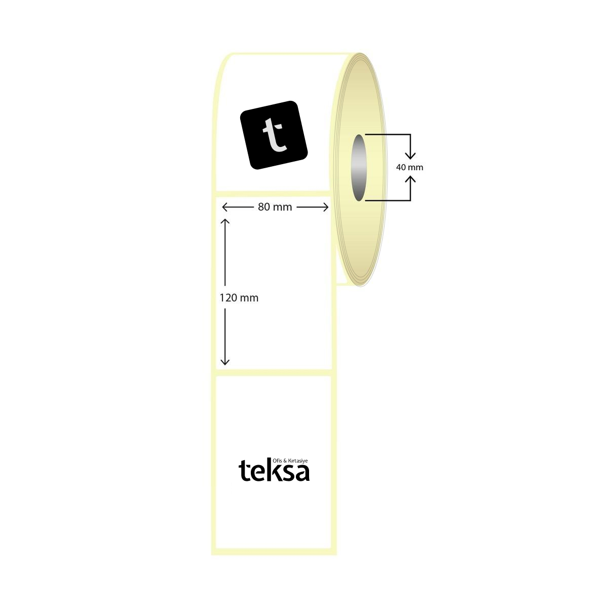 80X120 Kuşe Etiket ( 300 lü )
